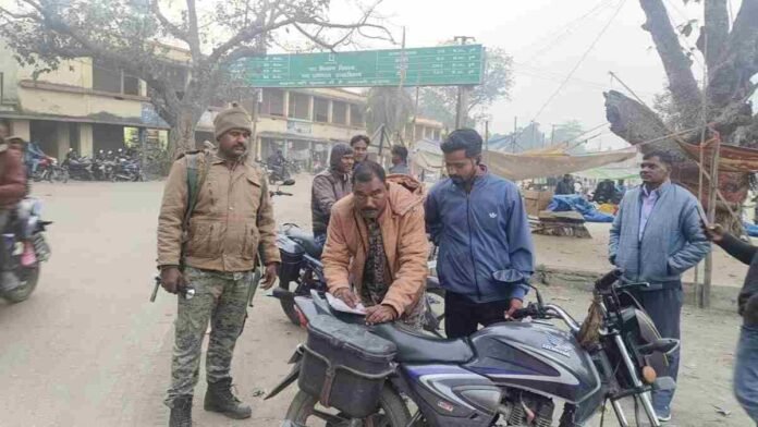 Barkagaon police launched a motorcycle checking campaign