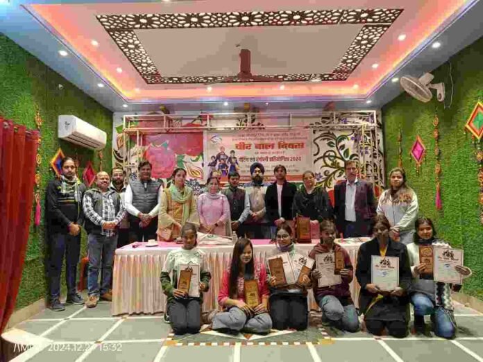 Painting and Rangoli competition organized by Tarang Group on the occasion of Veer Bal Diwas