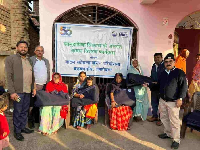 Barkagaon News: 2500 blankets distributed by NML Badam coal mining project