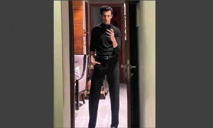 Sidhant Gupta exudes elegance in an Armani black monochrome leather outfit