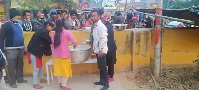 Bishnugarh News: Worship and distribution of kheer on the anniversary of Shri Ram temple