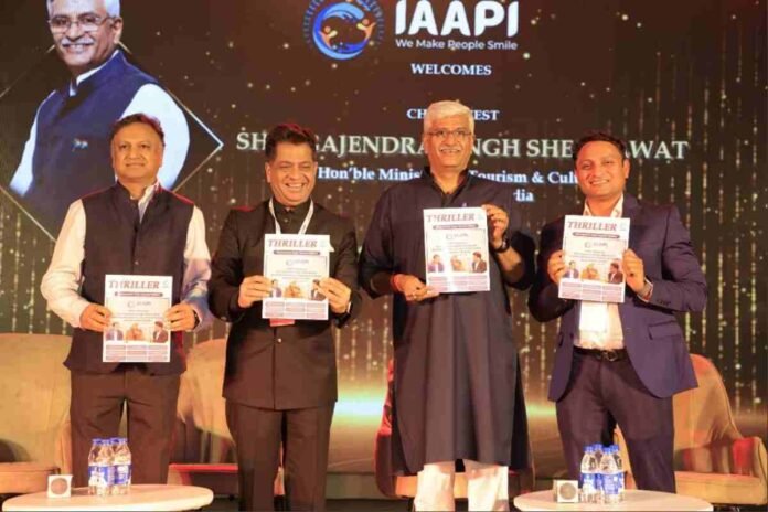 IAAPI Expo 2025, Indian amusement industry growth, Tourism Minister support amusement industry, Experiential tourism India, Amusement industry India, Make in India amusement industry, Amusement park development India, Water park development India, Indoor entertainment center India, Mythological tourism India, Gajendra Shekhawat tourism, IAAPI, Shrikant Goenka IAAPI, Indian Association of Amusement Parks and Industries, Tourism contribution to India GDP, Amusement industry economic growth India, Tourism sector growth India, Foreign exchange earnings tourism India, Employment in amusement industry India, Amusement industry investment India, Amusement industry policy support India, Amusement industry infrastructure India, Amusement industry regulations India, Global competitiveness amusement industry India, Indian tourism sector, India tourism industry, Family entertainment India, Leisure industry India, Tourism development India, Theme parks India, Indian tourism future,