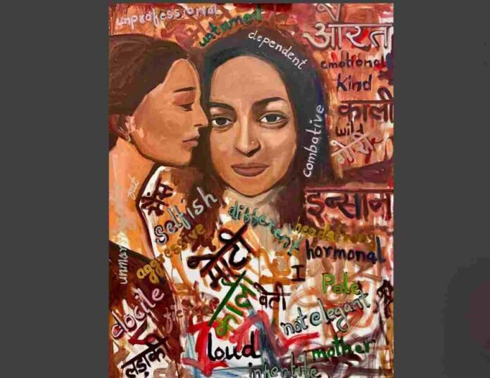 Shana Sood, HOMECOMING art show, Indian diaspora artist, Contemporary Indian art, Women in Indian art, Indian womanhood in art, Cultural identity in art, Red in Indian art, Georgina Maddox curator, Indian artists Massachusetts,