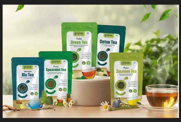 Granos, Gourmet Tea, Premium Tea, Wellness Beverages, Health and Wellness, Tea Collection, Pure Jasmine Tea, Tulsi Green Tea, Masala Blu Tea, Herbal Tea, Natural Tea, Caffeine-Free Tea, Antioxidant Tea, Digestive Tea, Immune Support, New Delhi, India, Health Food Brand, Rahul Mittal, E-commerce, Amazon India, Clean Label, Sustainable, Butterfly Pea Flower Tea, Spice Tea,