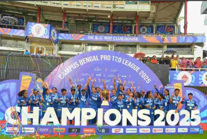 Lux Shyam Kolkata Tigers Lux Shyam Kolkata Tigers, Bengal Women's Pro T20 League, Women's Cricket, Mita Paul, Eden Gardens, Cricket India, LSKT-W, T20 Champions, Sobisco Smashers Malda, DLS Method, Sports News, Bengal Cricket