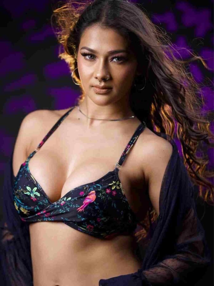 Namrita Malla, Raat Baaki Hai, Namrita Malla Instagram, Viral Video, Hotness Queen, Bhojpuri Item Queen, Social Media Sensation, Black Bralette Look, Trending